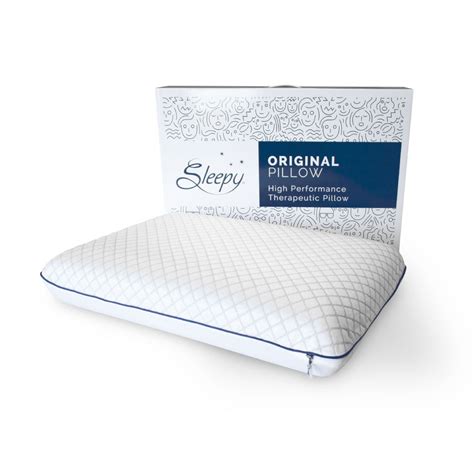 Sleepy's pillow - A New Frontier in Cushioning & Mobility. The Sleeping Duck Pillow gives you the best of both worlds: the cushioning comfort and pressure-relieving properties of memory foam with the mobility properties of latex. It will enable you to change positions easily and leave your neck and upper back feeling supple, limber, and well-rested.